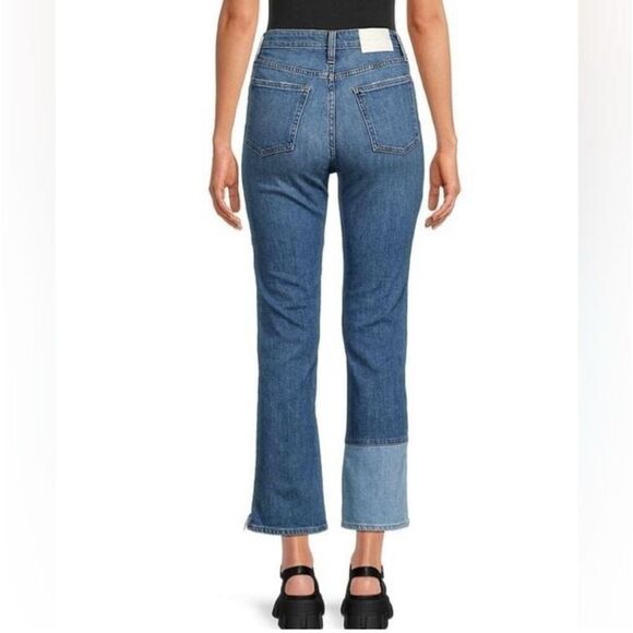 Jonathan Simkhai High Rise Patchwork Jeans - Picture 2 of 7